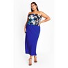 Women's Plus Size Fallon Print Corset - blue illusion | CITY CHIC - 3 of 4