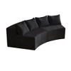 CAVINAS Curved Modular Sectional Sofa with 2 Seats,Symmetrical Semi Circular for Living Room,Modern Cloud Couch Sectional,2 Pillows per module,Black - 2 of 4