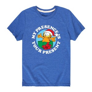 Boys' - Garfield - My Presence Is Your Present Short Sleeve Graphic T-Shirt - 1 of 4