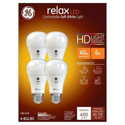 General Electric 40w 4pk A19  LED Bulb White