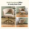 Karl Home | 25.1 Inch Velvet Ring Backrest Swivel Office Chair - 4 of 4