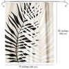 71x74 Abstract Leaf Shower Curtain - 100% Polyester - Water-Resistant Bath Curtain - 2 of 4