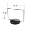 Azar Displays 8.5"W x 5.5"H Horizontal Frame on a Weighted Black Round Base, 10-Pack - 3 of 4