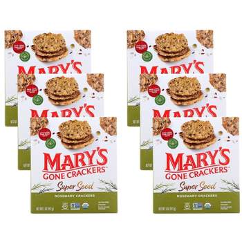 Mary's Gone Crackers Super Seed Rosemary Crackers - Case of 6/5 oz