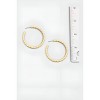 Slickblue Women's Thin Twist Open Hoop Earrings, Rope Style, Post Back Design, Everyday Look, Gold, 1.5 Inch - 3 of 3