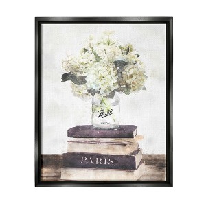 Stupell Industries Delicate White Florals on Parisian Bookstack - 1 of 4