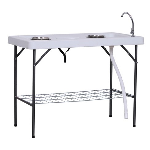 Folding table deals with sink