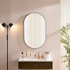 36"x22" Oval Bathroom Mirrors with Black Metal Framed Wall Mirror Vanity Mirror Dressing Mirror,for Bathroom,Living Room,Bedroom-The Pop Home - 3 of 4