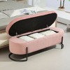 CENGHU Storage Ottoman, Bedroom End Bench, Upholstered Fabric Storage Ottoman, Entryway Footstool, Ottoman Bench for Living Room & Bedroom - 2 of 4