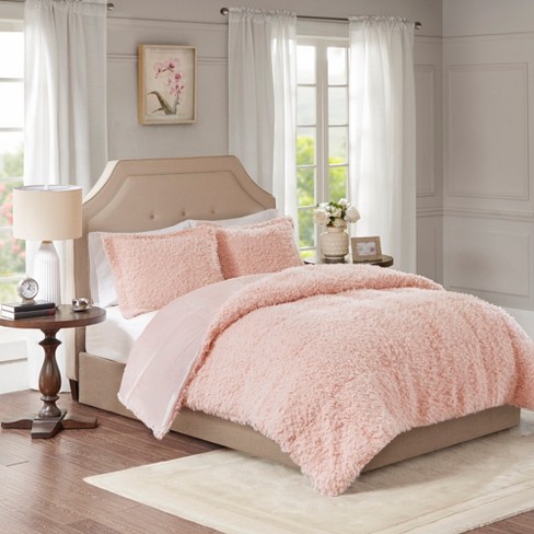 Zoe Faux Monhair Reverse Faux Mink Comforter Set Target