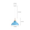 Rennnsan Veorix 11"W 1-Light Dome Wood Modern Dimmable Pendant - 3 of 4