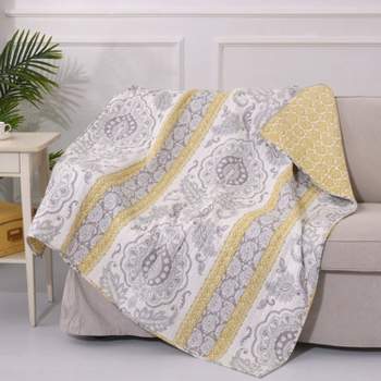 St. Claire Quilted Throw  - Multicolor - Levtex Home