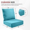 Buenhomino 6-inch Outdoor Cushion Set, 24"x24" Replacement Water Resistant Zippered Cushion for Chairs，8 Colors - 3 of 4