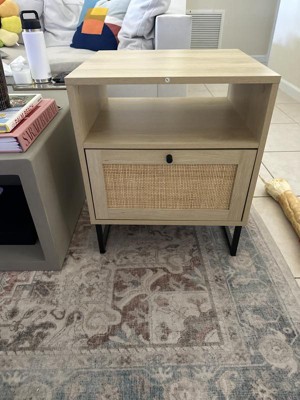 Nash Industrial Modern Wood Tray Top Side Table - Nathan James : Target