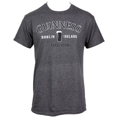 Mens Guinness Dublin Ireland Beer Glass Logo T-Shirt
