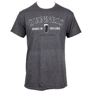 Mens Guinness Dublin Ireland Beer Glass Logo T-Shirt - 1 of 4