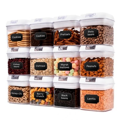 Cheer Collection Set Of 6 42oz Airtight Food Storage Containers : Target