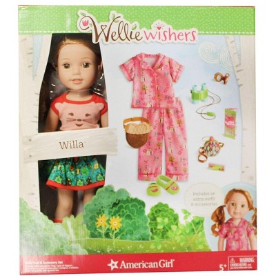 american girl welliewishers willa doll & accessory set