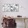 Stupell Industries Elegant Monochromatic Plant Leaves Black Framed Giclee Art - 2 of 4