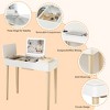 Gulches Vanity Mirror With Lights and Solid Wood Legs and Flip-Up High Definition Mirror - 3 of 4