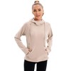 Women's Pullover Hoodie with Thumb Holes Long Sleeve Solid Tops for Women With Pocket - 2 of 4