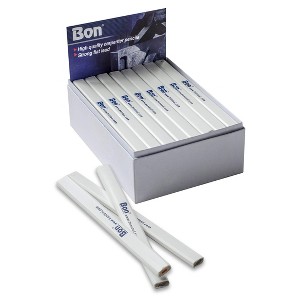 Bon Tool 84-844 Pencil - White Casing Medium Red/Black Lead - (72/Pkg) - 1 of 2
