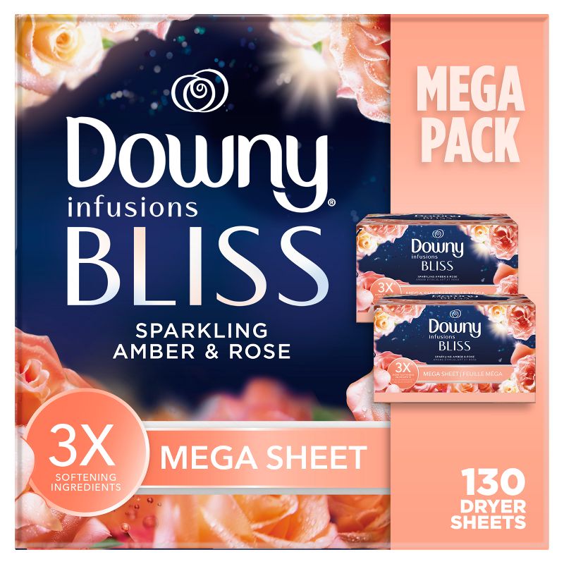 Downy Infusions Bliss Dryer Sheets - 130ct, 1 of 8