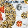 Artificial Christmas Wreath with Bow, Pre-Lit Winter Wreath with LED Light, Indoor Outdoor Holiday Xmas Decorations - 3 of 4