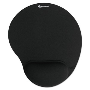 Innovera Mouse Pad w/Gel Wrist Pad Nonskid Base 10-3/8 X 8-7/8 Black - 1 of 2
