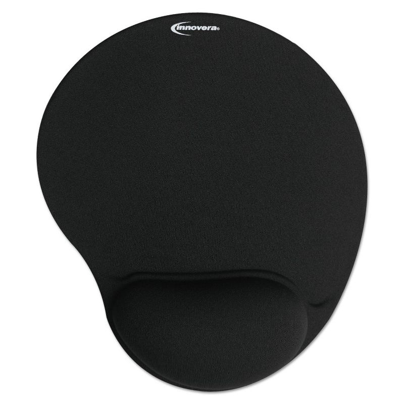 Innovera Mouse Pad w/Gel Wrist Pad Nonskid Base 10-3/8 X 8-7/8 Black, 1 of 3