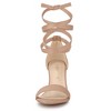 Allegra K Women's Open Toe Lace Up Ankle Strap Chunky Heel Sandals - 2 of 4