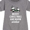- Peanuts - Charlie Brown & Snoopy Merry Christmas Warm Wishes Graphic Short Sleeve Fleece Dress - 2 of 4