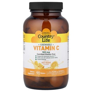 Country Life Vitamin C Chewable, Juicy Orange, 90 Wafers - 1 of 4