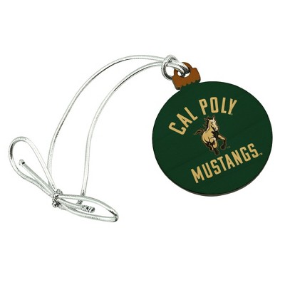 Cal Poly Mustangs Logo Mini Small Tiny Wood Christmas Tree Holiday Ornament