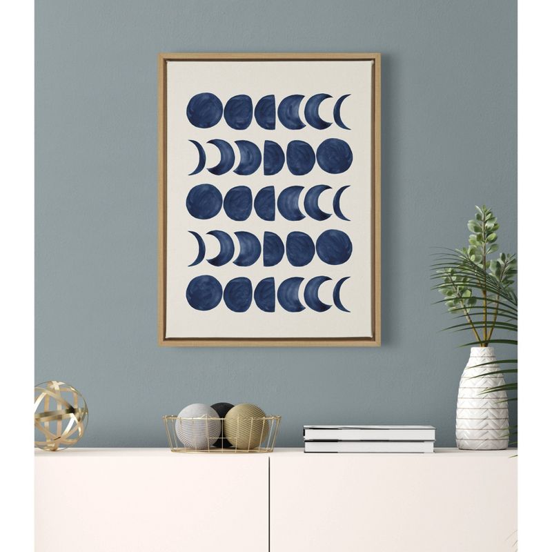 18&#34; x 24&#34; Sylvie Moon Phases Framed Canvas Wall Art by Teju Reval Natural - Kate and Laurel, 6 of 9