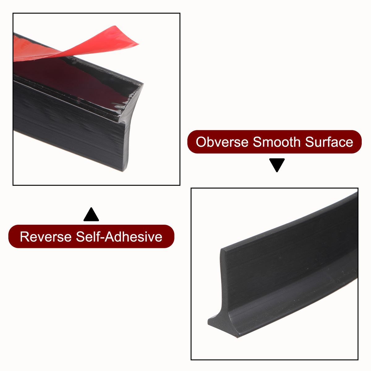 Unique Bargains Collapsible Adhesive Silicone Dry and Wet Separation Stopper Shower Barrier Strip - thumbnail 9