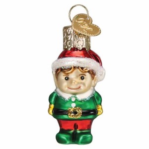 Old World Christmas 2.0 Inch Mini Elf Ornament Santa's Helper Tree Ornaments - 1 of 3