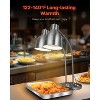VEVOR Food Heat Lamp, 500W Electric Commercial Food Warmer Light, 2-Head Stainless Steel French Fry Heating Lamp with 3 Bulbs, Silver - 3 of 4