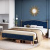 Full Size Platform Bed Frame with Headboard and Under Bed Storage Non-Slip Foundation, Wooden Slats - 4 of 4