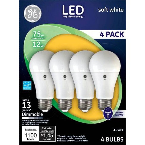 Altaar dodelijk academisch Ge 4pk 75w Led Aline Light Bulbs : Target