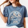Zion National Park Two-Toned Circle - Women's Garment Dyed Graphic T-Shirt - 3 of 4
