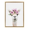 Kate & Laurel All Things Decor 18"x24" Sylvie Flower Crown Alpaca Framed Wall Art by Amy Peterson Art Studio  - 2 of 4
