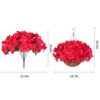 2 Set Artificial Outdoor Bougainvillea Flowers with Brown Basket, 12 Pcs Bougainvillea Flowers for Christmas, Front Porch, Garden, Patio, Purple - 4 of 4