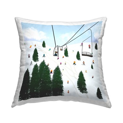 Stupell Industries Busy Ski Slopes Lift Winter Sports Scenery