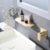 PAGED Wall Mount Bathtub Faucet Single Handle Bathroom Sink Faucet with Rough in Valve High Flow Filler Waterfall Tub Spout - 2 of 4