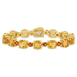 EVERLY JEWELRY | Rose Plated Sterling Silver 30 1/10 CT TGW Citrine Madeira Citrine Bracelet, 7.25-inch - 1 of 4