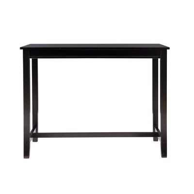 Claridge 51.5'' Black Counter Height Dining Set with White Faux Leather Chairs