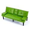 Runesay 67" PVC Convertible Sofa Bed with Fold-Down Backrest and Built-in Cup Holders - 2 of 4