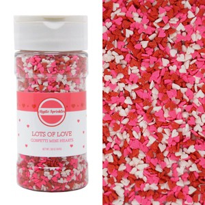 Mystic Sprinkles Lots of Love Valentines Confetti Mini Hearts 2.6oz Bottle - 1 of 4
