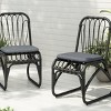 Durable Hand-Woven Rattan Chairs with Cushions, Weather-Resistant Iron Frame, Stylish Petal-Shaped Back-Coolbibila - 3 of 4